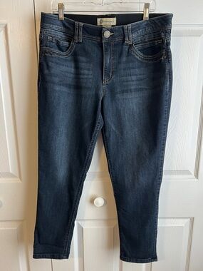 Democracy “Ab” Technology Blue Ankle Cropped Stretch Jeans Sz 14